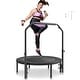 preview thumbnail 3 of 40, Foldable Mini Trampoline, Fitness Rebounder, Stable & Quiet Trampoline for Adults Indoor/Garden Workout 40 Inch, Springs