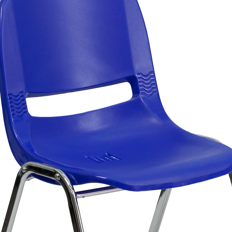 5 Pack 661 lb. Capacity Ergonomic Shell Stack Chair