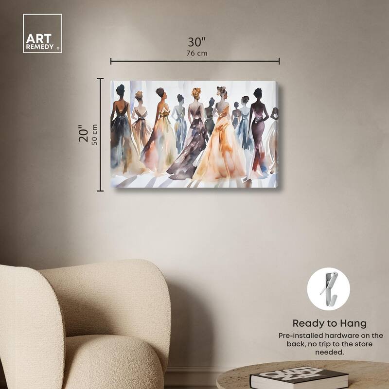 Model Lineup Canvas by Art Remedy, Gallery Wrapped
