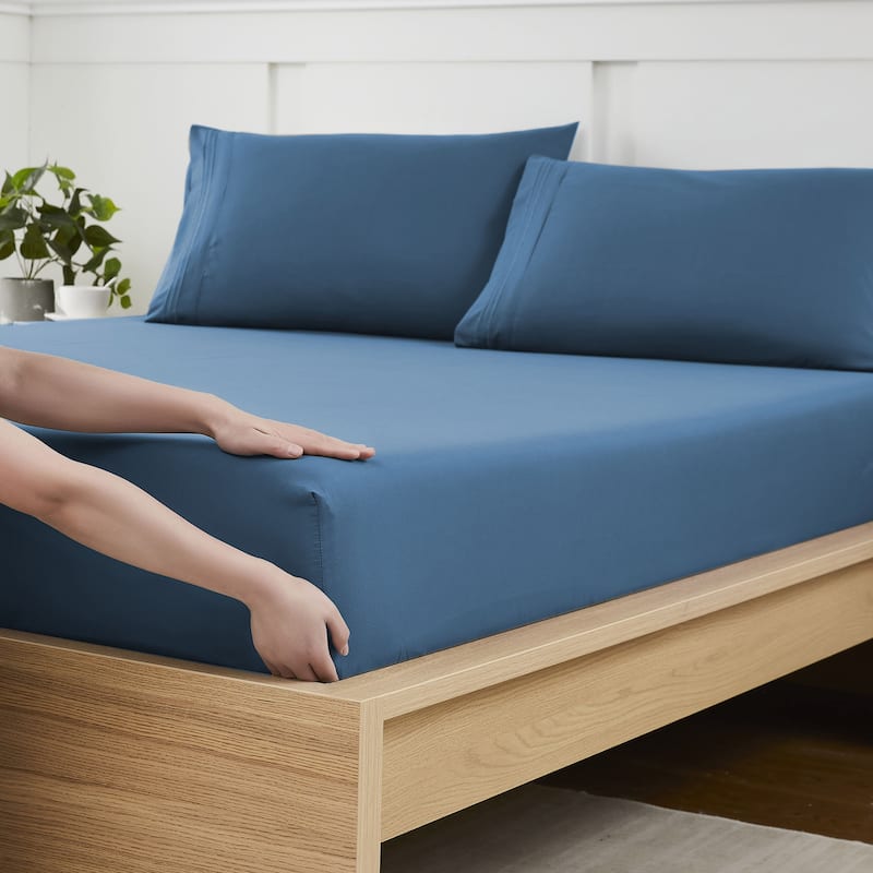 Sweet Home Collection 1500 Series Microfiber Fitted Sheet