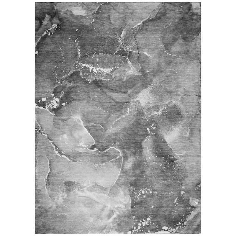 Alrim Modern Art-Inspired Weather Resistant Classic Meets Modern Outdoor Rug
