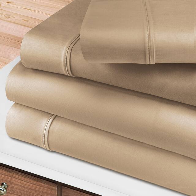 Egyptian Cotton 400 Thread Count Solid Bed Sheet Set by Superior