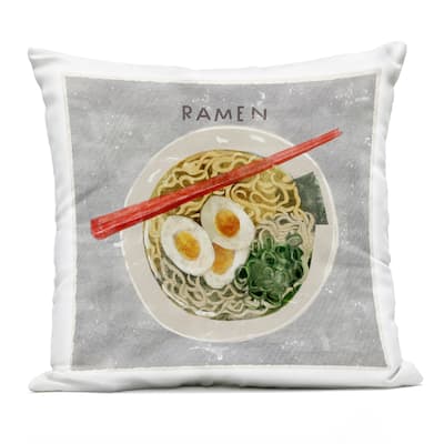 Stupell Tasty Bowl of Ramen Printed Outdoor Throw Pillow Design by Juliet Rose Philips