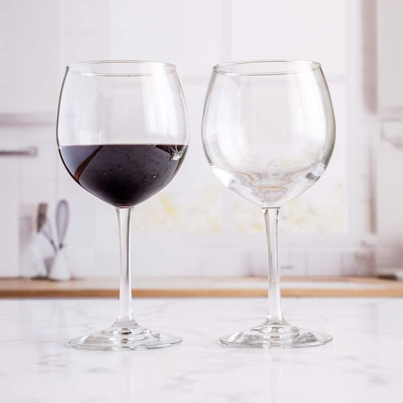 Libbey Vineyard Reserve 8-Piece Wine Glass Party Set for Chardonnay and Merlot/Bordeaux - Set of 8