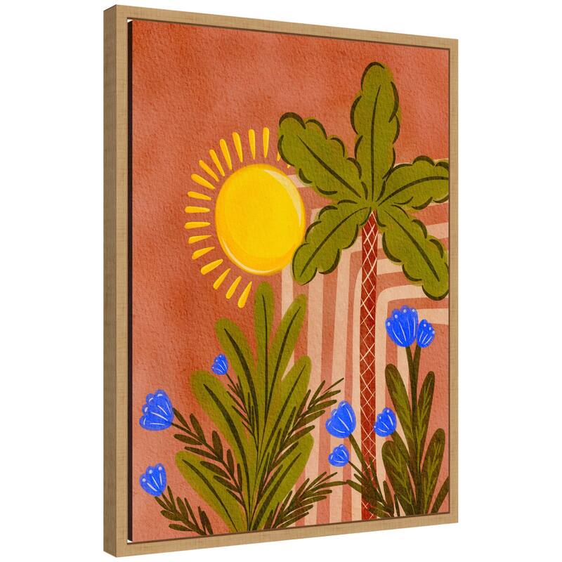 Kate and Laurel Sylvie Moroccan Forest Framed Canvas by Nikita Jariwala - 18x24
