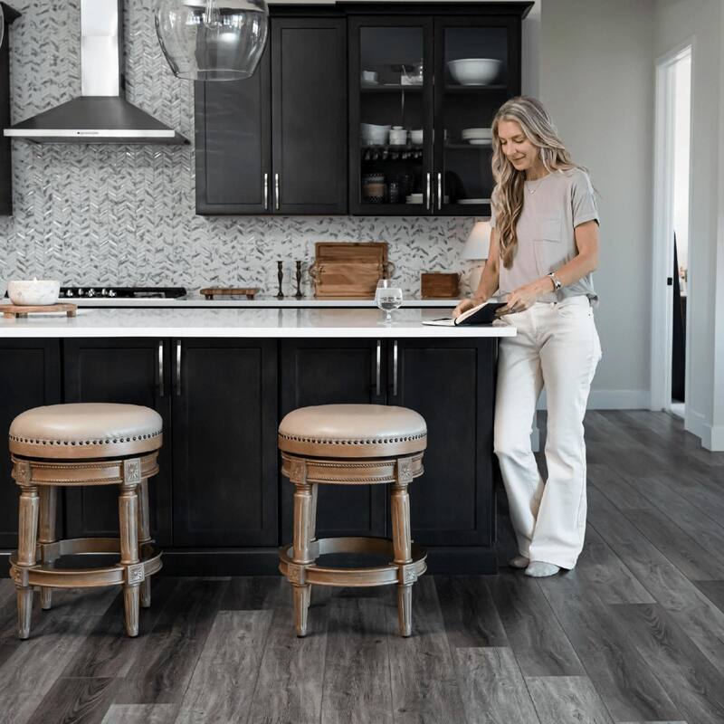 Maven Lane Pullman Backless Swivel Kitchen Stool