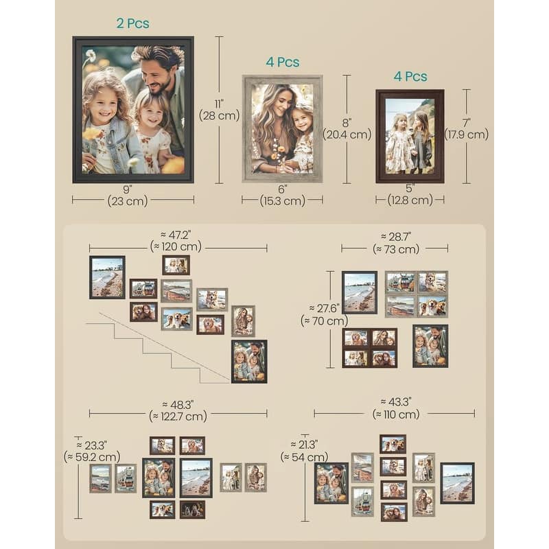 Wall Mounted or Tabletop Picture Frames with Glass Ideal Gift for Birthdays or Any Occasion