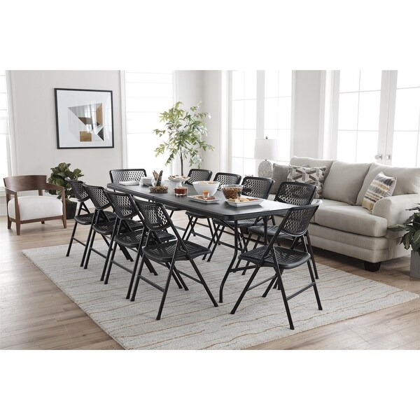 COSCO Deluxe 8 ft. Fold-in-Half Indoor & Outdoor Blow Molded
