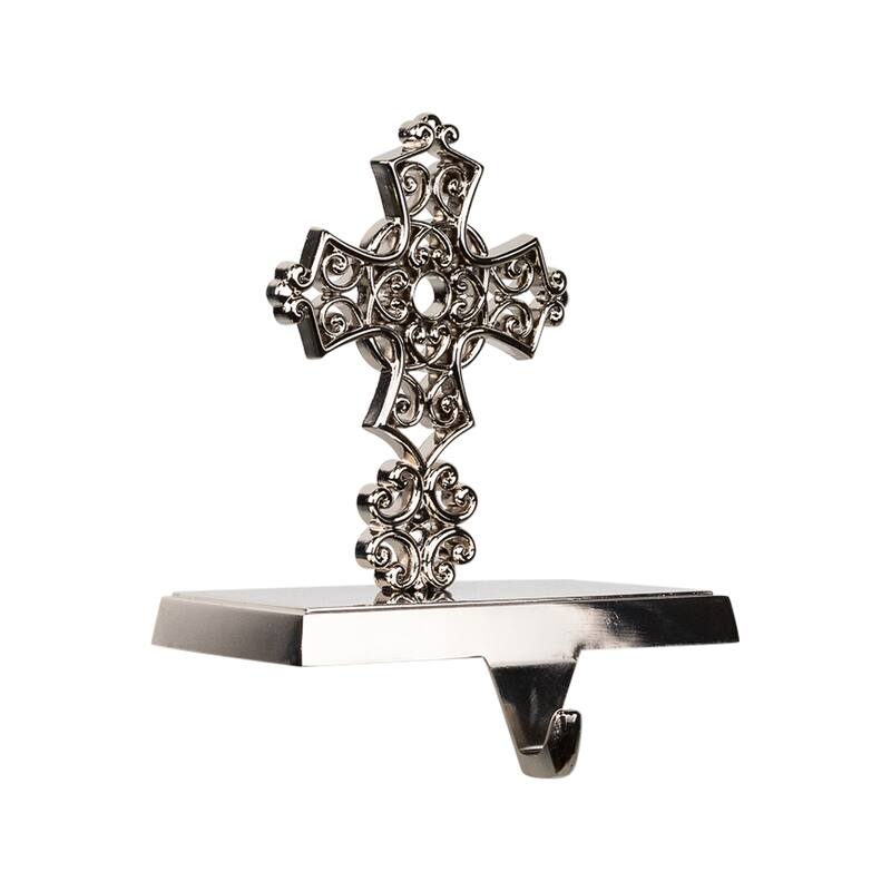 Filigree Cross Christmas Stocking Holder - 5"