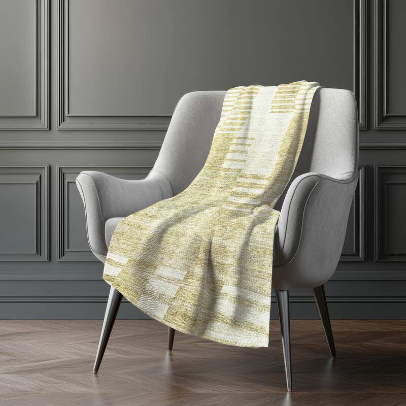 Premium Machine Washable Contemporary Sherpa Throw Blanket