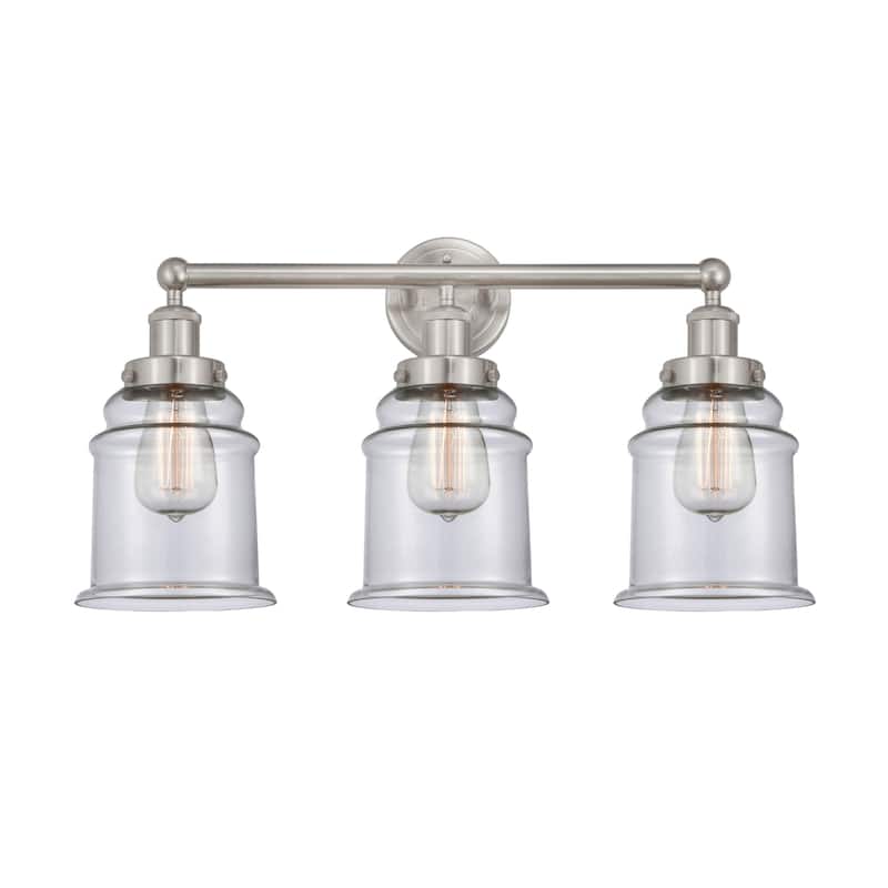 Innovations Lighting 616-3W-13-24 Canton Vanity Canton 3 Light 24" - Brushed Satin Nickel / Clear