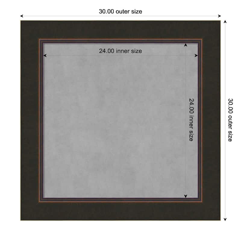 Amanti Art Milano Bronze Framed Magnetic Board - Board Size 24x24