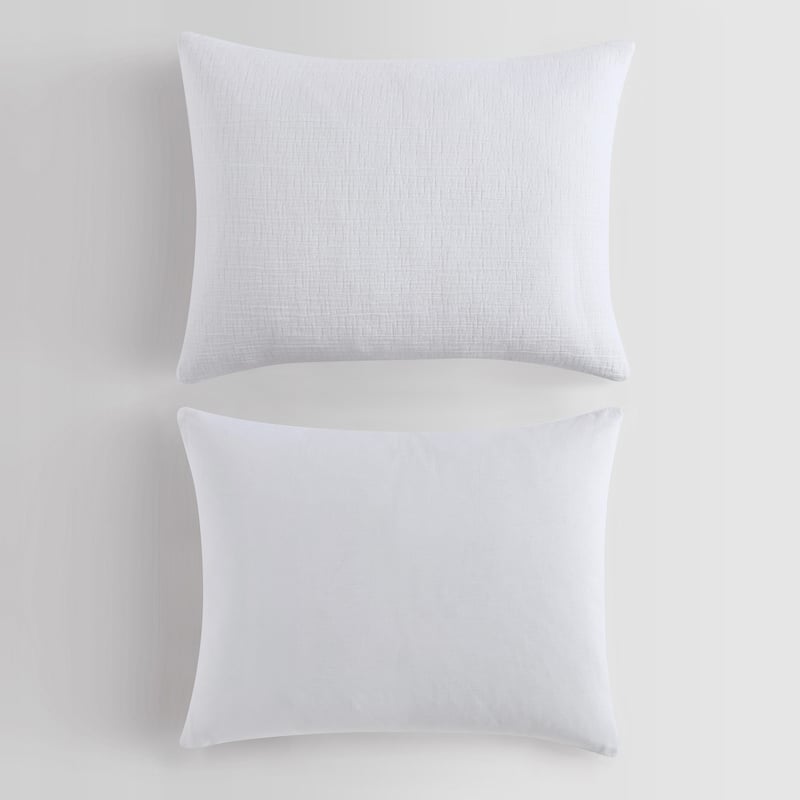 Calvin Klein Washed Texture Solid Cotton Duvet Cover Set