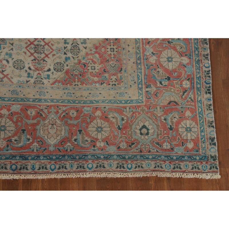 Tabriz Persian Vintage Area Rug Handmade Wool Carpet - 8'5" x 10'10"