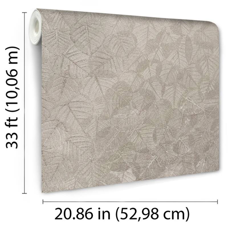 Veer Decor Luminous Leaf Collage with Ultra Fine Emboss Wallpaper