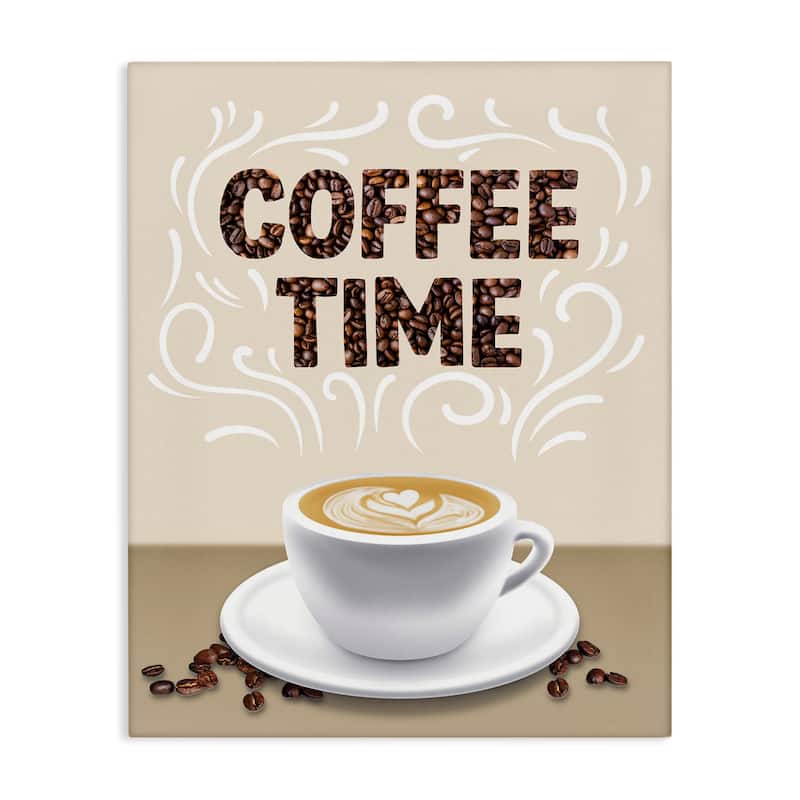 Stupell Traditional Coffee Time Brew Canvas Wall Art Design By Marcus Prime - 16 x 20