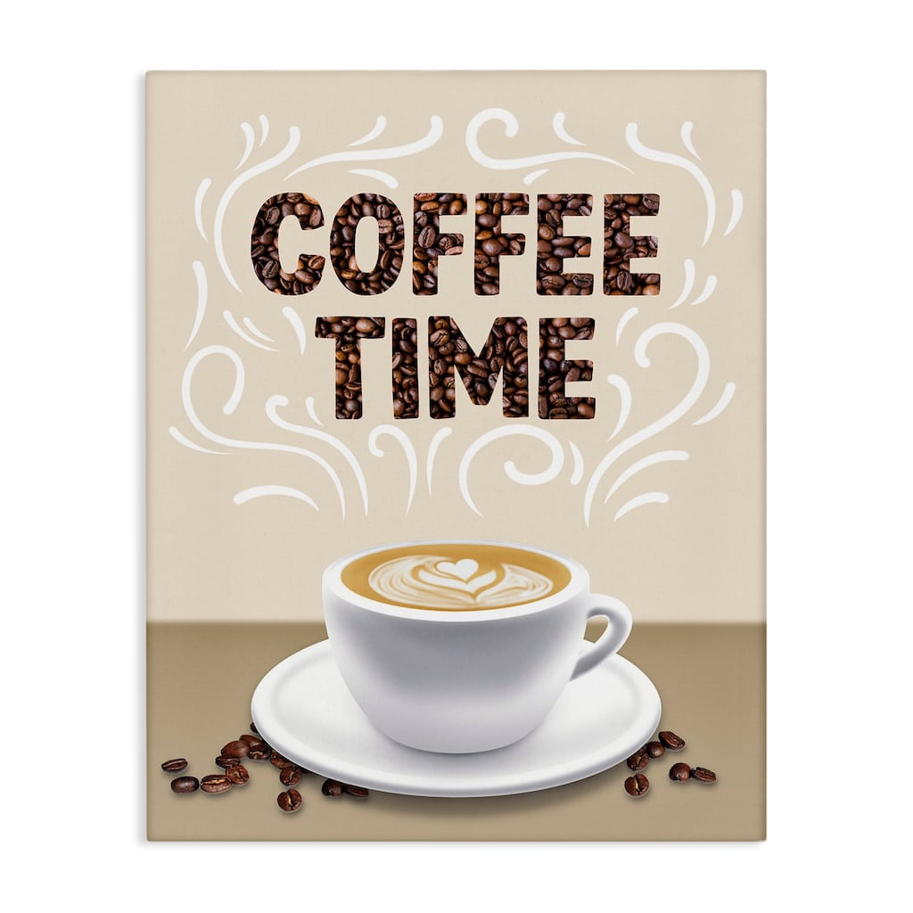 Stupell Traditional Coffee Time Brew Canvas Wall Art Design By Marcus Prime