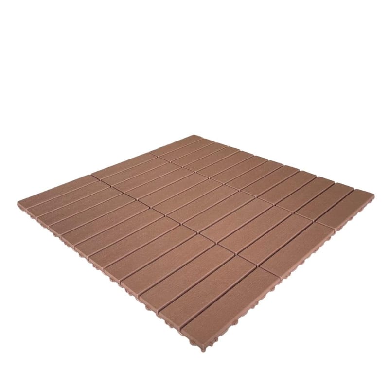 44 Pack Plastic Interlocking Square 11.8"x11.8" Patio Deck Tiles