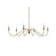 preview thumbnail 10 of 9, Elegant Lighting LD5056D54 Rohan 6 Light 54" Wide Taper Candle Style