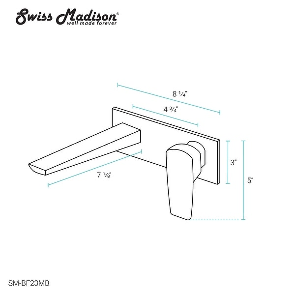 Monaco Single-Handle Wall-Mount Bathroom Faucet
