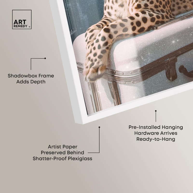 Cheetah Luggage NYC Shadowbox by Art Remedy