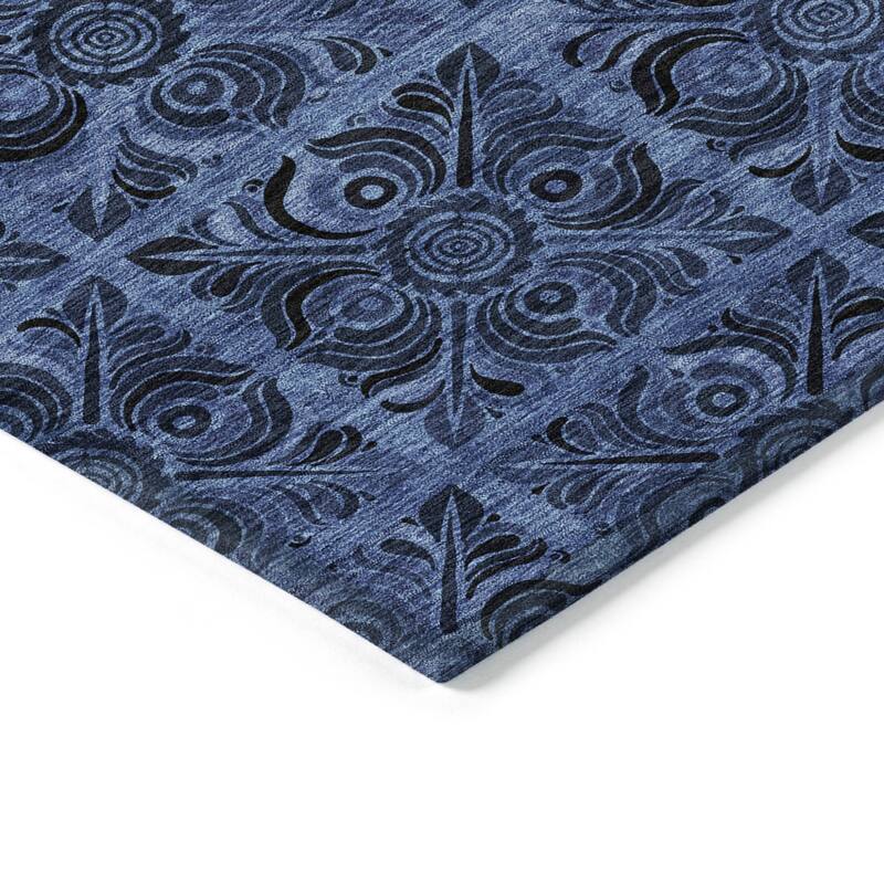 HomeRoots Medallion Transitional Rectangle Outdoor Rug
