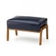 preview thumbnail 26 of 50, Glitzhome 24.5"W Leatherette Accent Stool With Walnut Rubberwood Legs
