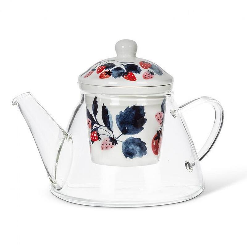 Strawberries Covered Strainer And Clear Teapot Bed Bath & Beyond