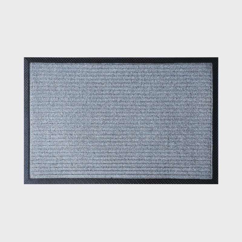A1HC New Durable and Versatile Polypropylene Rubber Door Mat All Weather Inside Outside Door Mat - 24"x36" - Grey