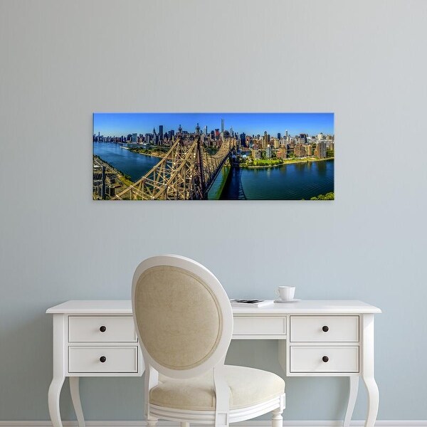 Easy Art Prints Panoramic Image 'Queensboro Bridge, Midtown Manhattan, New York City, New York State, USA' Canvas Art