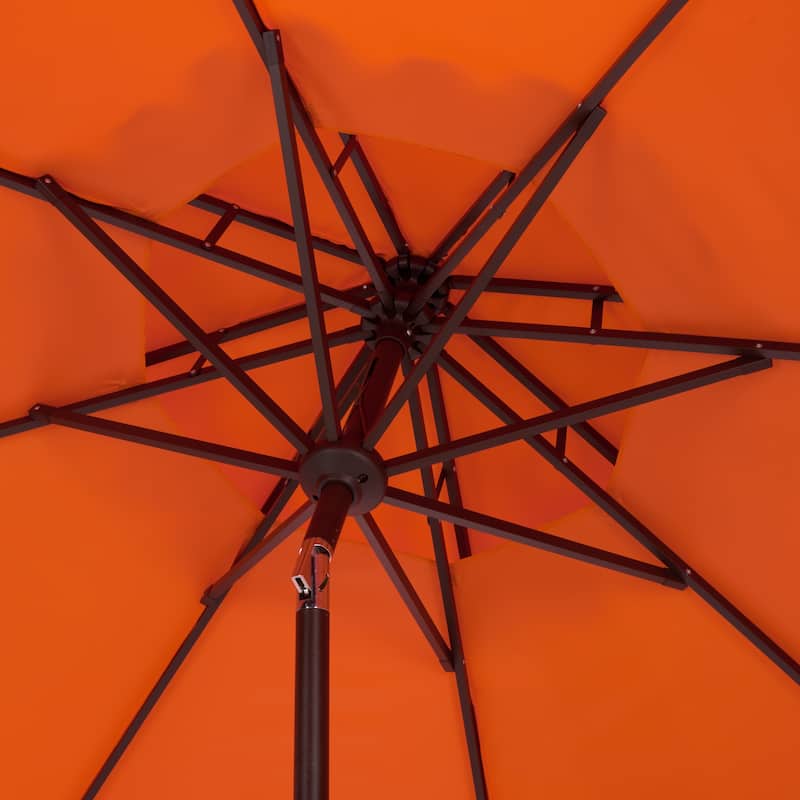 SAFAVIEH Outdoor Kjerstin Valance 9Ft Double Top Umbrella