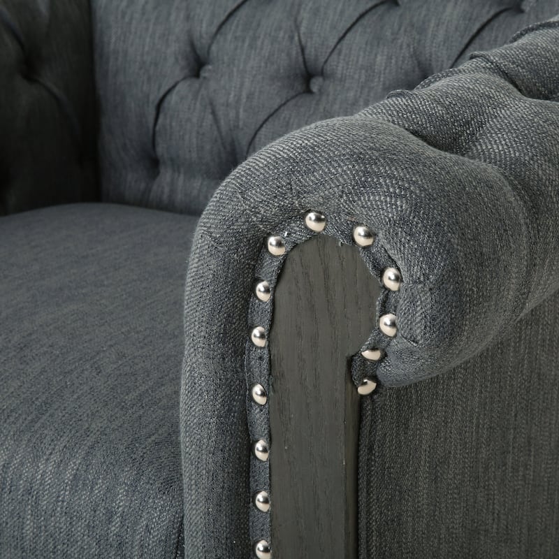 Castalia Chesterfield Tufted Club Chair by Christopher Knight Home - 39.00" L x 33.50" W x 28.00" H