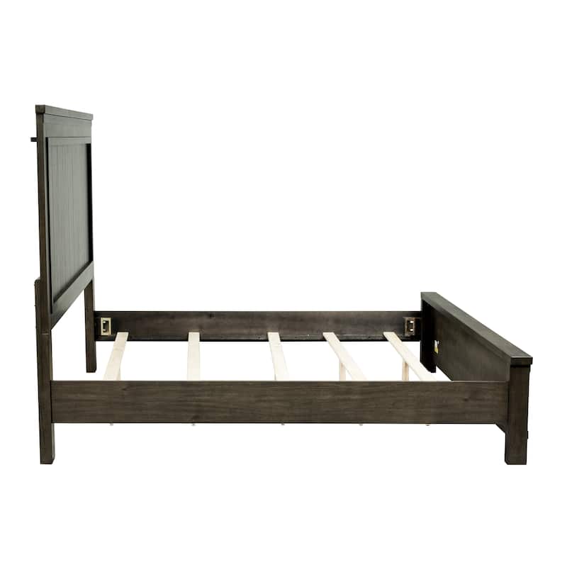 Thornwood Hills Rock Beaten Gray with Saw Cuts King Two Sided Storage Bed