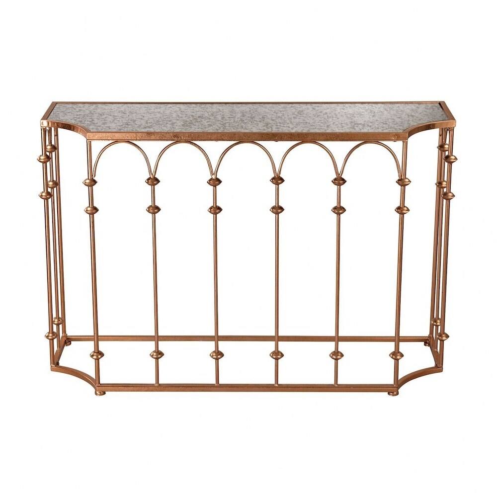 Copper Arch Console Copper/Antique Mirror Finish