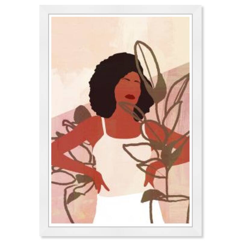 Wynwood Studio Prints People and Portraits Venture in Plants Pink and Modern & Contemporary Wall Art Canvas Print