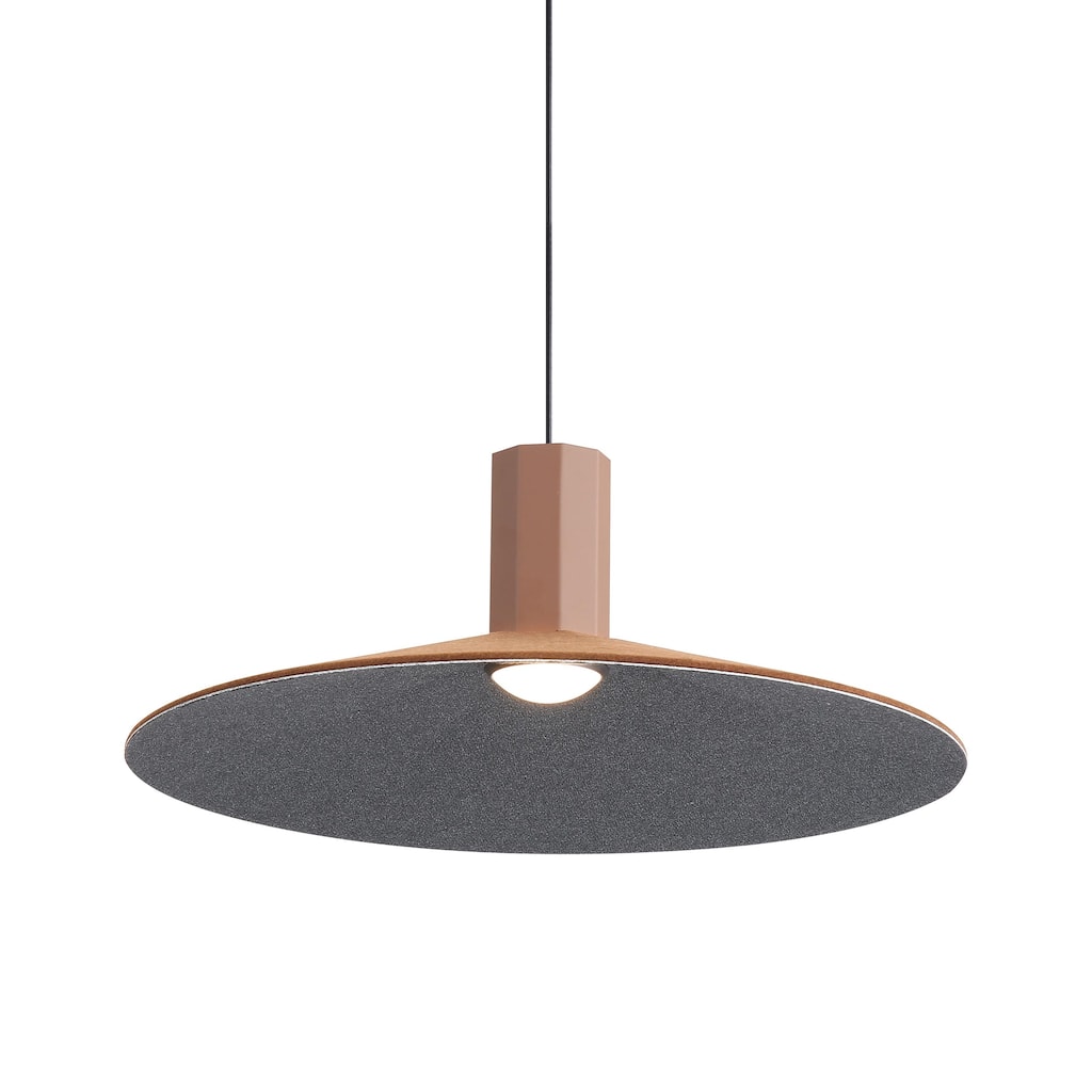 Faroe 20" LED Pendant in Coffee/Black - Brown