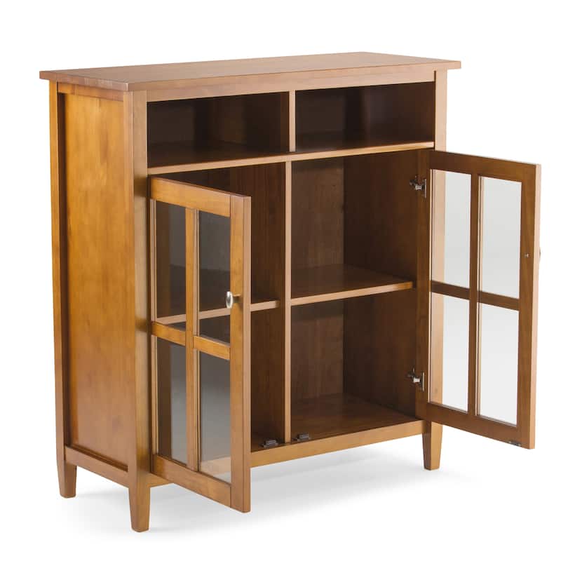 WYNDENHALL Norfolk Wood Storage Media Cabinet - 39"Wx16"Dx42"H