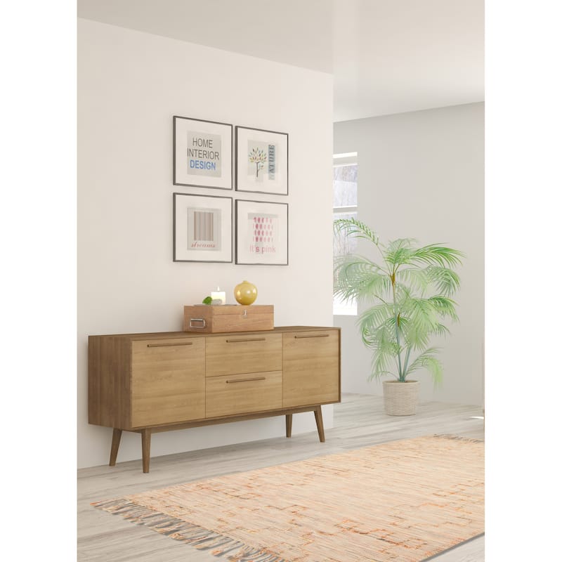 ECARPETGALLERY Braid weave Sienna Beige Wool Rug - 5'1 x 8'1