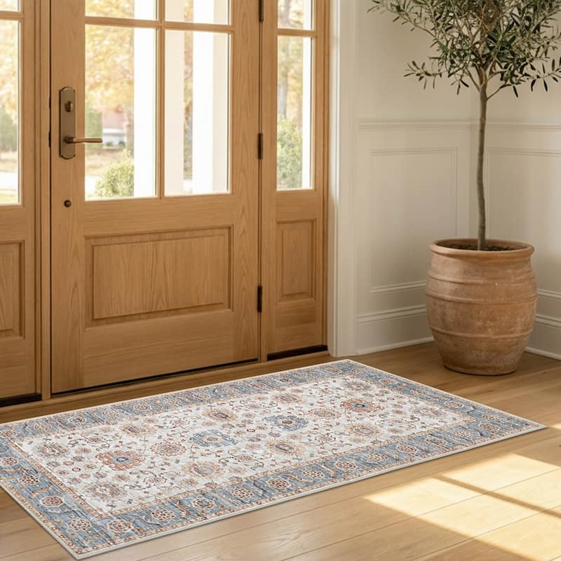 Wyatt & Ash Dream Mink Printed Chenille Rugs - Neutral - 24" x 72"/24" x4 8"