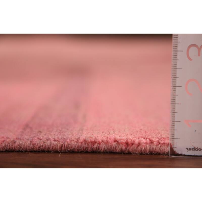 Pink Modern Gabbeh Oriental Area Rug Hand-Knotted Wool Carpet - 6'4" x 9'7"