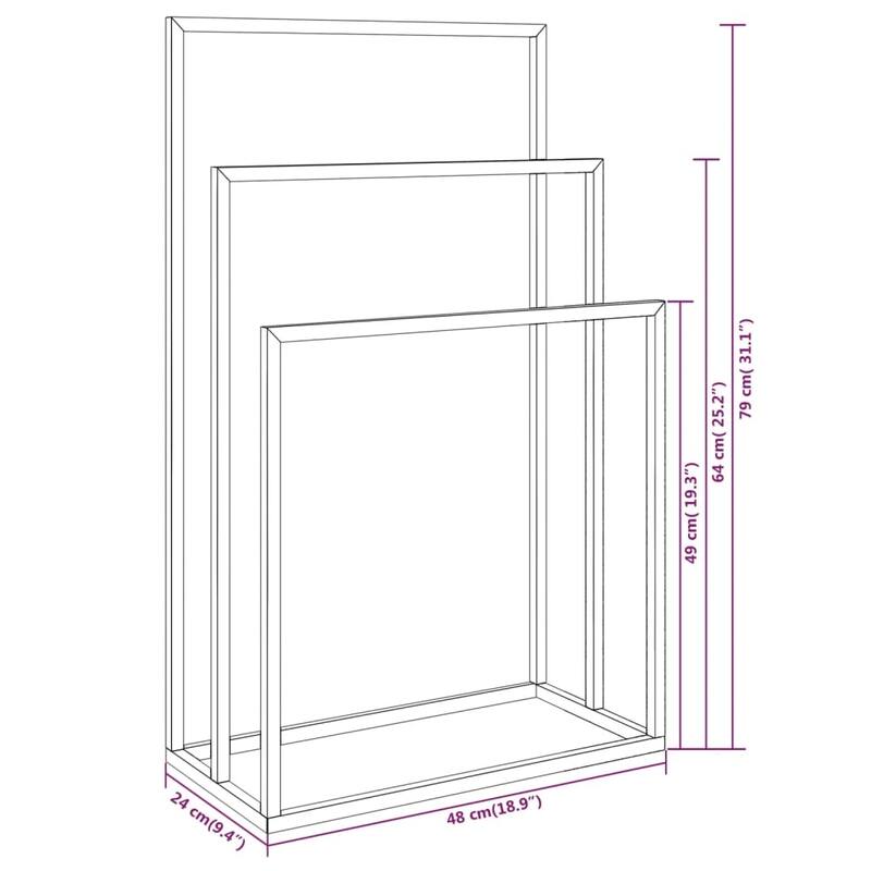 vidaXL Towel Rack Freestanding 2 Tier Towel Holder Stand for Bathroom Iron