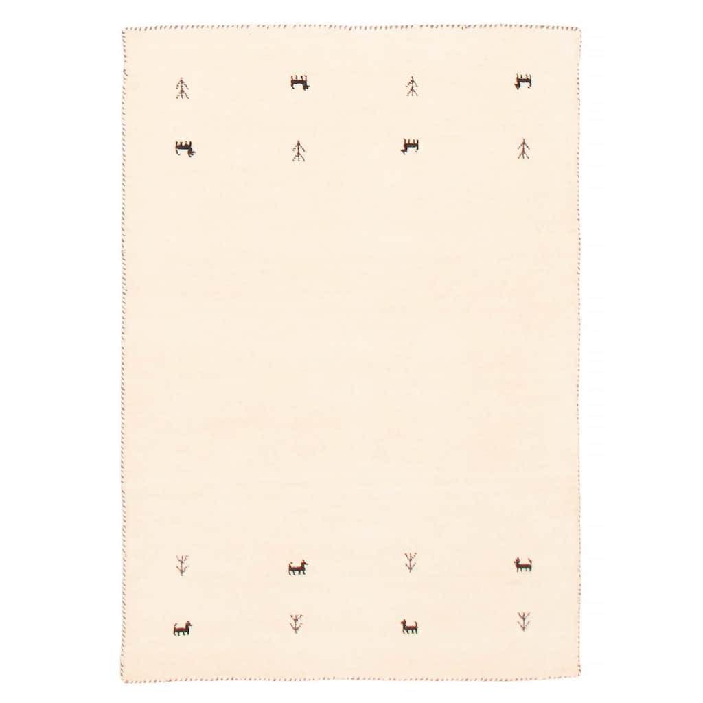Kashkuli Gabbeh Cream Rug 3'11" x 5'8" - 3'11 x 5'8