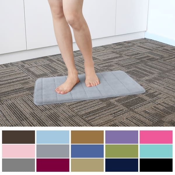 Memory Foam Bathmat Non-slip Mat Rug Shower Carpet Floor Mat Home Decorative