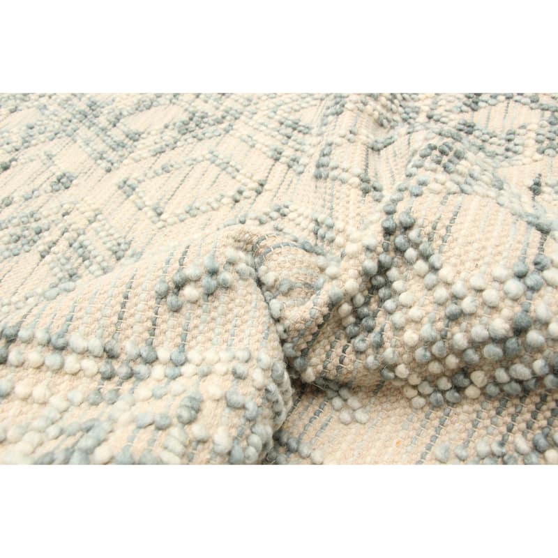 ECARPETGALLERY Braid weave Sienna Cream Wool Rug - 5'0 x 8'0