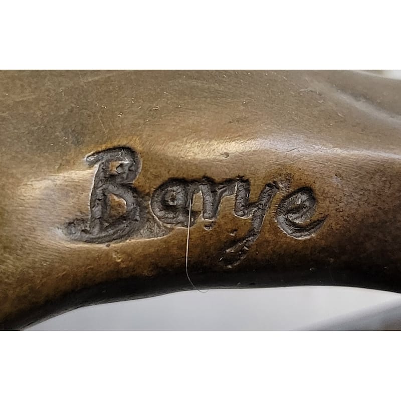 Cougar Puma Panther Mountain Lion Bronze Sculpture Statue On Marble Base