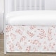 preview thumbnail 4 of 4, Blush Pink and White Floral Leaf Girl Nursery Crib Bedding Set Boho Chic Bohemian Watercolor Botanical Flower Woodland Tropical