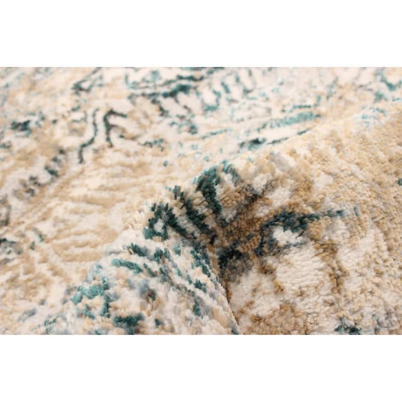 ECARPETGALLERY Machine Woven Zoe Ivory Area Rug