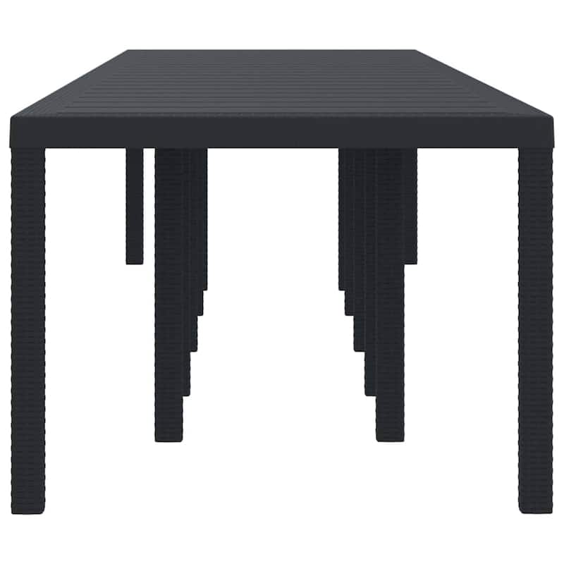 vidaXL Garden Table Anthracite/Brown poly rattan