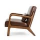 preview thumbnail 99 of 107, Glitzhome Set of 2 30.75"H Mid-Century Modern PU Leather Accent Armchairs with Rubberwood Frame - 25.75"L x 33.75"W x 30.75"H