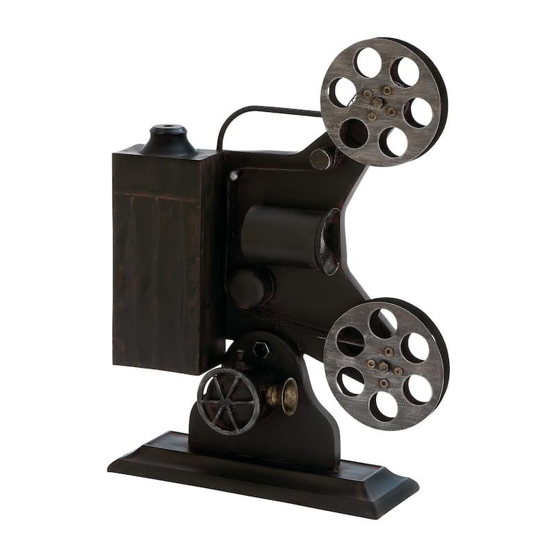 Metal Film Camera Decorative Sculpture - Black - Roche River Decor - Black